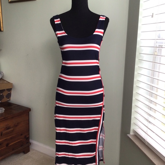 Planet Gold Striped Dress - Picture 1 of 7